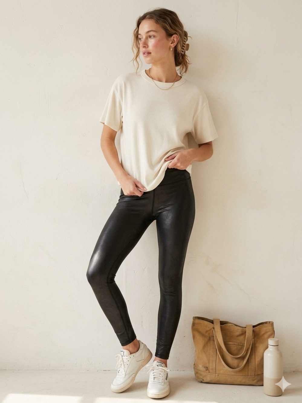 SPANX Faux Leather Leggings — Black